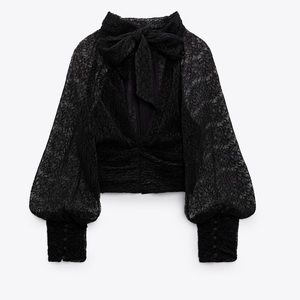 Zara Sheer Lace Top